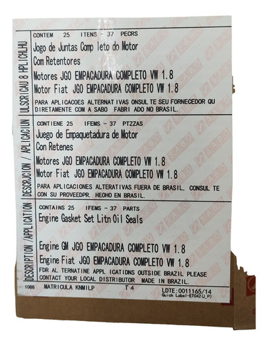 Kit De Empacadura Completo Gol/parati/saveiro 1.8