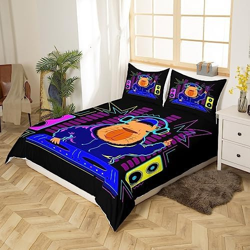 Erosebridal Juego De Cama De Capibara Queen Para Niños Y Niñ