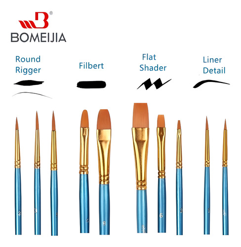 Set De Pinceles Sintéticos Beauty Star - 10 Unidades