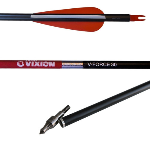 Imagem 1 de 5 de Flechas Carbono Arco E Fecha Até 75 Lbs V Force 30 (6 Pc)