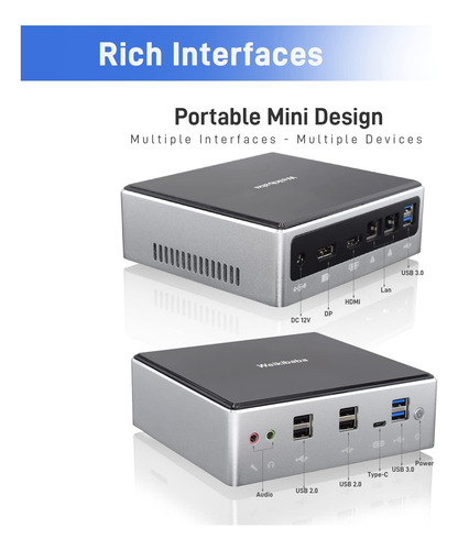 Weikibaba Mini Pc Windows 10 16gb Ddr4 Ram 512gb Ssd, Mini C