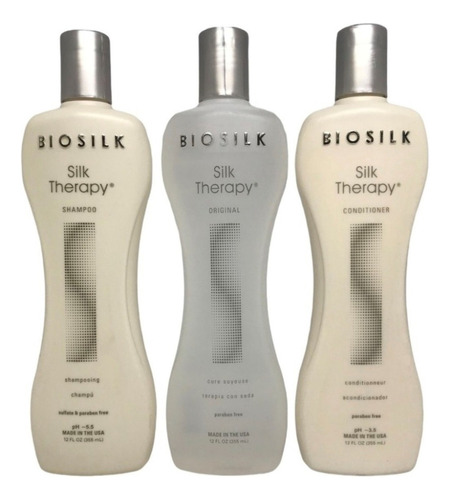 Biosilk Silk Therapy Kit Trio Sh Ac Y Seda 355ml Cada Una
