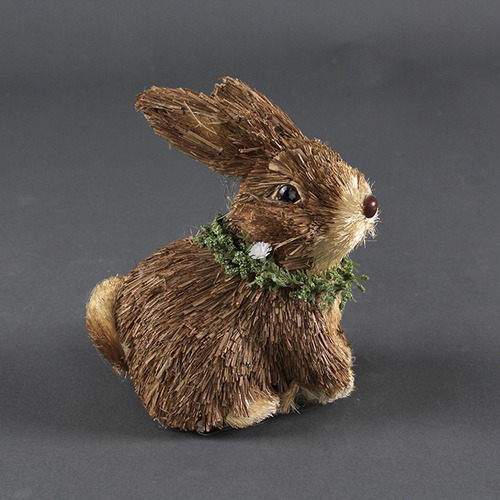 Estatua De Conejo De Paja, Figura Creativa De De Pascua Para