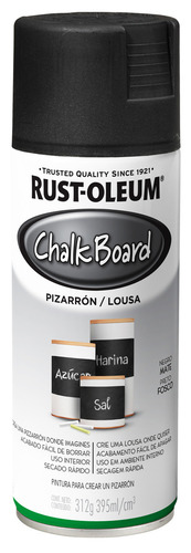 Pintura Aerosol Rust Oleum Pizarron 312g Negro Transparente