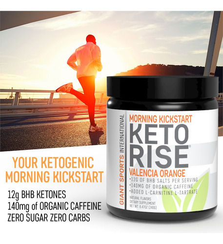 Keto Rise Dieta Keto Cetosis Con Bhb Cetonas Exógenas Cafein Sabor Valencia Orange