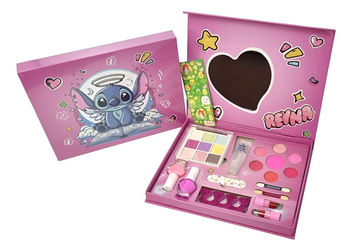 Paleta De Maquiagem Infantil Completa Stitch - Sombra Blush