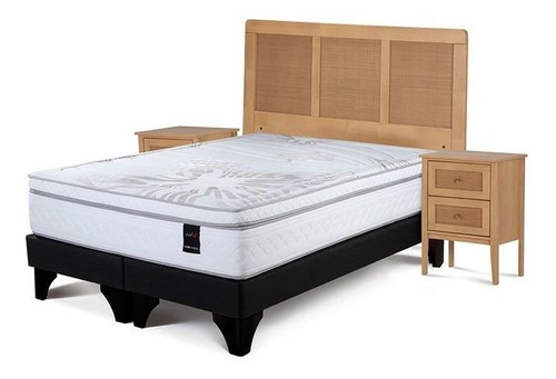 Cama Europea Rosen Art 4 King + Muebles Charles