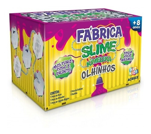 Kit Para Fazer Slime Da Acrilex Kimeleca Olhinhos