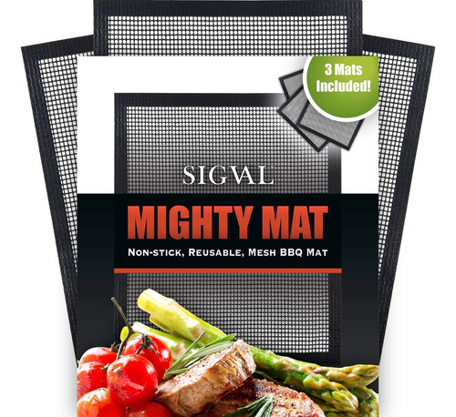 Mighty Mat, Juego De 3 Mallas Ahumador Y Parrilla Antia...