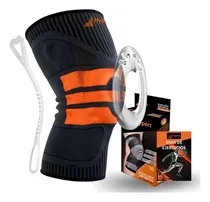 Comprar Hyperz.- Rodillera Deportiva Rótula de Gel Pad y Varillas Laterales para Soporte de Rodilla De Compresión Ideal para Gym y Crossfit Ortopédica Elástica de Neopreno Color Naranja Talla XL Extra-Grande
