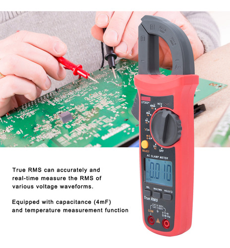 Pinza Amperimétrica Rms Uni T Ut202+ Portátil Automática