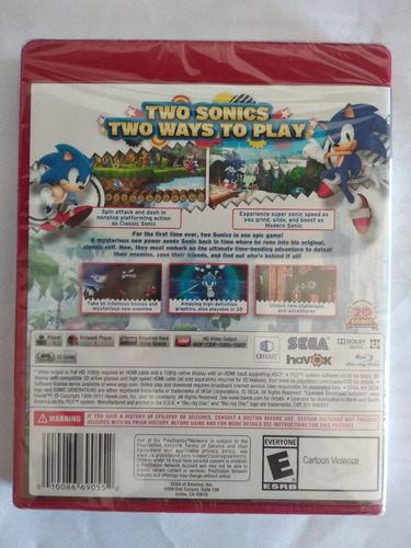 Imagen 3 de 5 de Sonic Generations Ps3 Juego Fisico Original Sellado Nuevo
