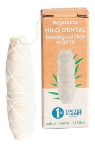 Imagen 4 de 4 de Hilo Dental Biodegradable Meraki Refill Eco Friendly Vegano