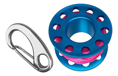 Carrete De Buceo De Aluminio Con 10m Bobina De Azul