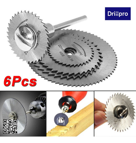 Mini Sierras X 7 Pc Motortool Dremel Acero Hss + Mandril