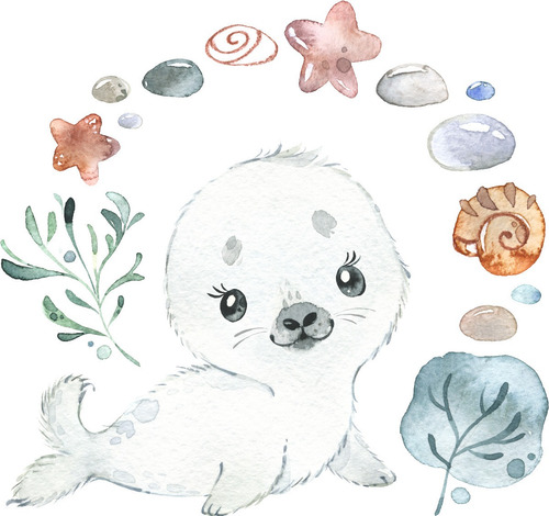 Clipart Foca Acuarela 1