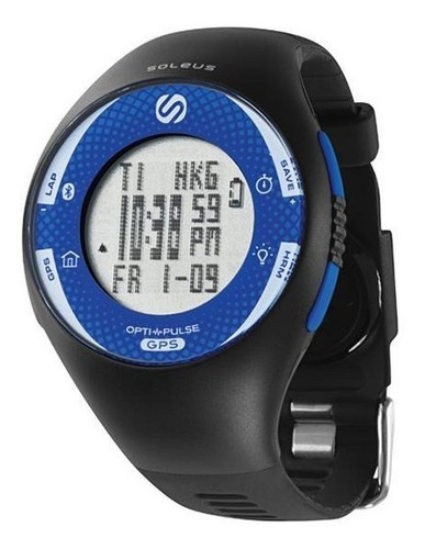 Relogio De Pulso Soleus Gps Pulse Ble + Hrm - Preto/azul