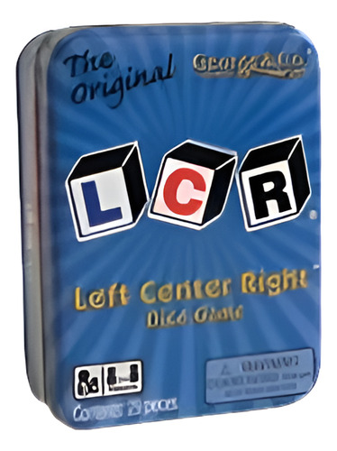 Lcr® Left Center Rightã ¢ Â  â ¢ Juego De Dados - Blue Tin