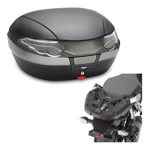 Baul Top Case 56 Lts Soporte Suzuki V Strom 650 Xt - Kappa