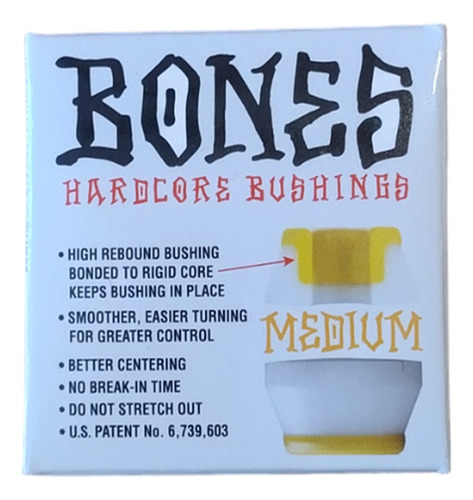 Bujes Para Skate Bones Importados Med 91a Amarillo