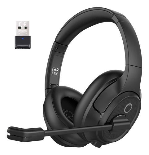 Auriculares Bluetooth Con Microfono Negro Orejeras Grandes