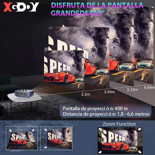 Proyector Profesional Xgody 8k Android Wifi Full Hd 12000 Lm