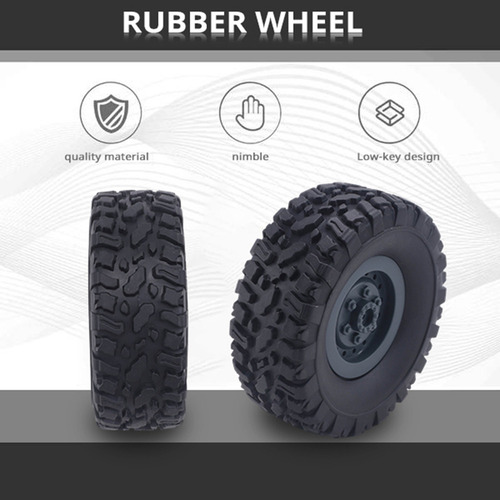 Neumático De Goma Para Llantas Rc 1/16 Climbing Crawler, 4 U