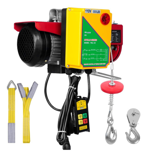 Polipasto Eléctrico Elevador Winche 1tn Vevor Control Remoto