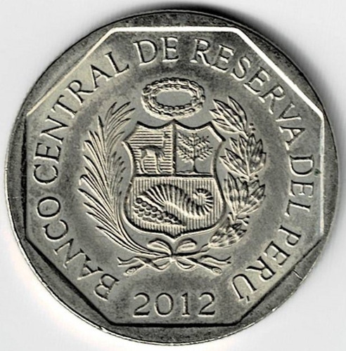 Moneda  De  Perú  1  Nuevo  Sol  2012  Escudo  Sin  Circular