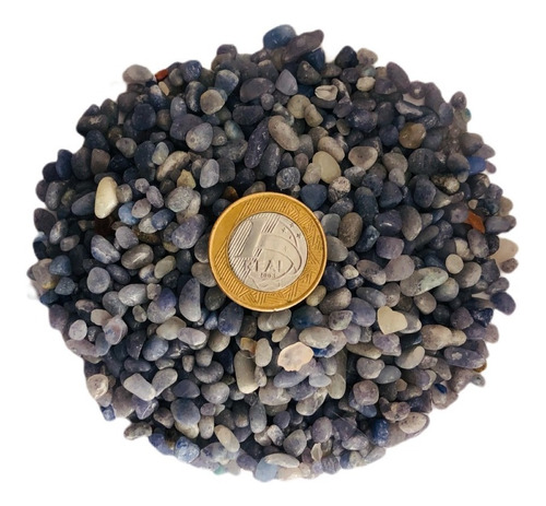 Cascalho De Pedra Quartzo Azul Natural Miúdo 01 - 500g