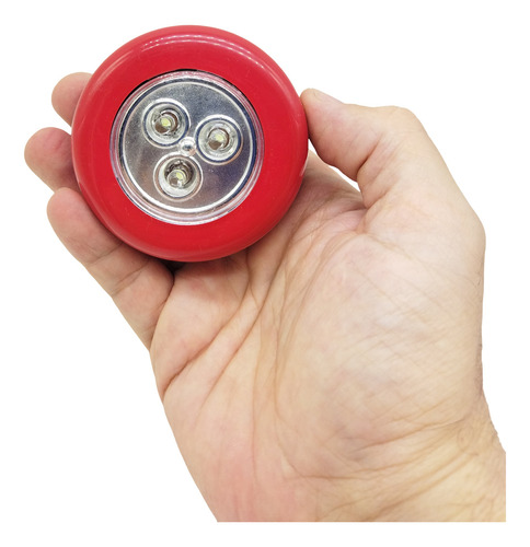 Luminária Toque 3 Leds Luz Emergência Cabeceira Cama Cores