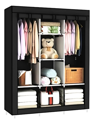 Zapatera Closet Armable Practiksa Guardarropa Color Negro Negro