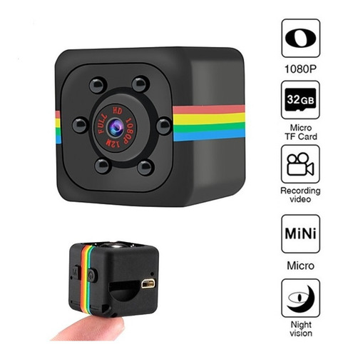 Mini Camara Espia Oculta 1080p Full Hd Fotos Sq11 La Mejor