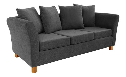 Sillon Sofa Trentino 3 Cuerpos Chenille Zaffiro Fullconfort