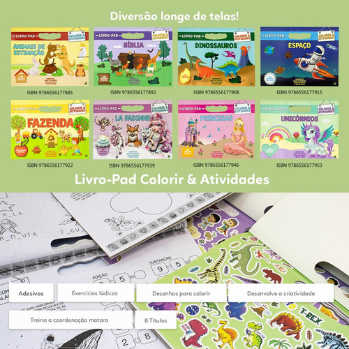 Livro-pad Colorir & Atividades: Princesas
