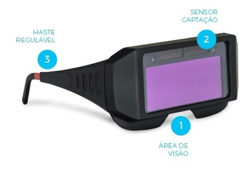 Óculos De Solda Boxer Soldador Escurecimento Automatico