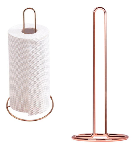 Suporte Porta Papel Toalha De Mesa Metal Rose Gold