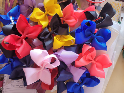 Moños Para El Cabello Tamaño 10 Cm 12 Pares 24 Piezas
