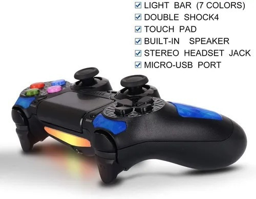 Joystick Para Ps4 Inalámbrico Wireless Bluetooth Vibración Panel Táctil Sj-4001b