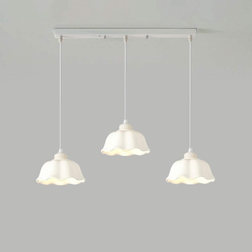 Lampara Colgante Kivs Bonn Triple Luz E27 Lampara De Techo Color Blanco Floral Designs (p31)