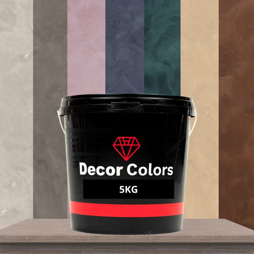 Imagem 1 de 6 de Decor Colors Tinta Cimento Queimado Rustico 5kg Cores Brinde