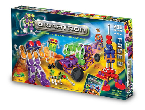 Imagen 2 de 3 de Juego Para Armar Robots 230 Piezas Armatron Fase 3
