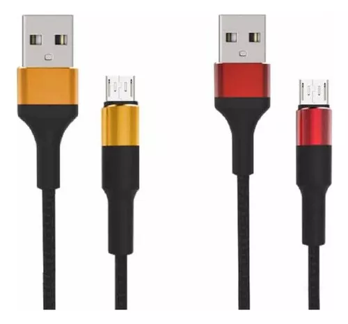 Cable Micro Usb 3 M Carga Rapida Moxom Reforzado Para Ps4 Color