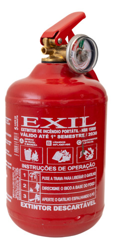 Extintor De Incêndio Extinorpi 1 Kg Pó Abc Classe A Adequado Para Carros