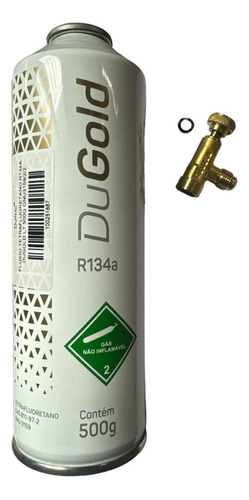 Refil Gás R134 Dugold C/ 500gr + Válvula Acionadora