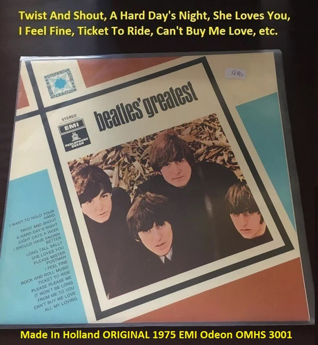 Vinilo The Beatles Greatest Hits 1975, Twist And Shout, Etc.