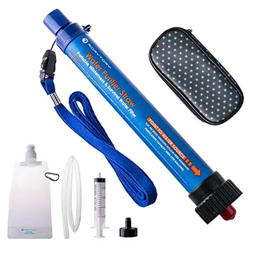 Senderismo Escalada y Emergencia Equipo de Supervivencia para purificador al Aire Libre para Acampar Paja de Supervivencia port/átil junchuang Filtro de Agua Personal Filtro de Agua de Paja