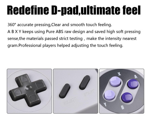 Kiwitata 2x Classic Snes Usb Controller Para Juegos Retro, S
