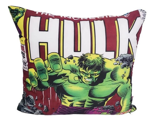 Almofada Zona Criativa Incrivel Hulk Ação Marvel Oficial