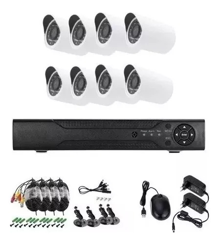 Kit Camaras Dvr Cctv 8camaras Full Hd 1080